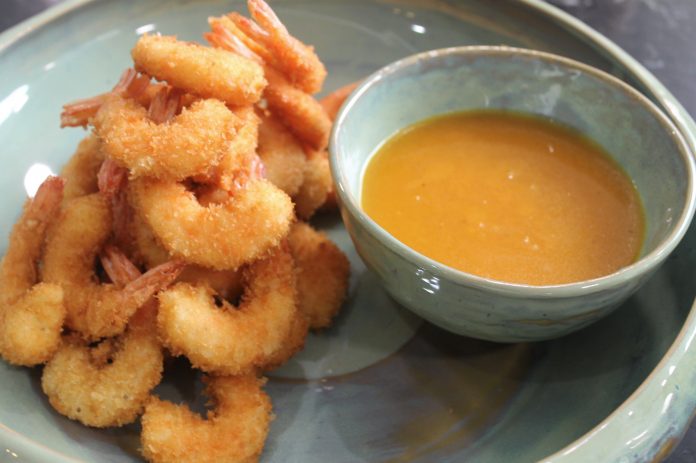 Langostinos con maracuyá