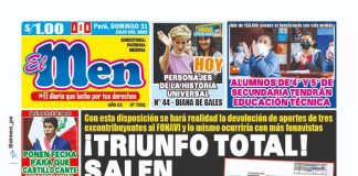 Portada impresa – Diario El Men (31/07/2022)