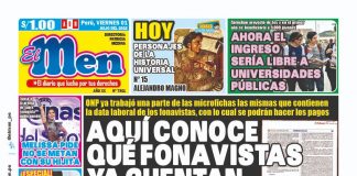 Portada impresa – Diario El Men (01/07/2022)