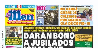 Portada impresa – Diario El Men (07/07/2022)