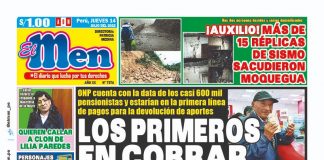 Portada impresa – Diario El Men (14/07/2022)