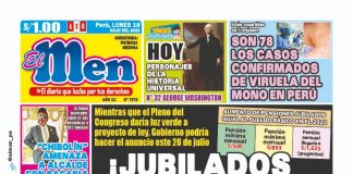 Portada impresa – Diario El Men (18/07/2022)
