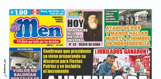 Portada impresa – Diario El Men (19/07/2022) Portada impresa – Diario El Men (19/07/2022)