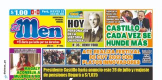 Portada impresa – Diario El Men (21/07/2022)