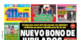 Portada impresa – Diario El Men (23/07/2022)