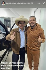Fritz Antonio Moreno Cossío con Pedro Castillo