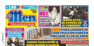 Portada impresa – Diario El Men (12/08/2022)
