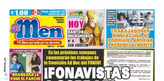 Portada impresa – Diario El Men (20/08/2022)