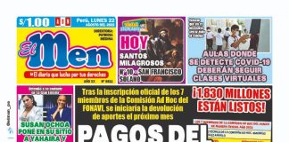Portada impresa – Diario El Men (22/08/2022)