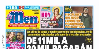 Portada impresa – Diario El Men (26/08/2022)