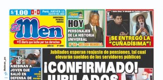 Portada impresa – Diario El Men (11/08/2022)