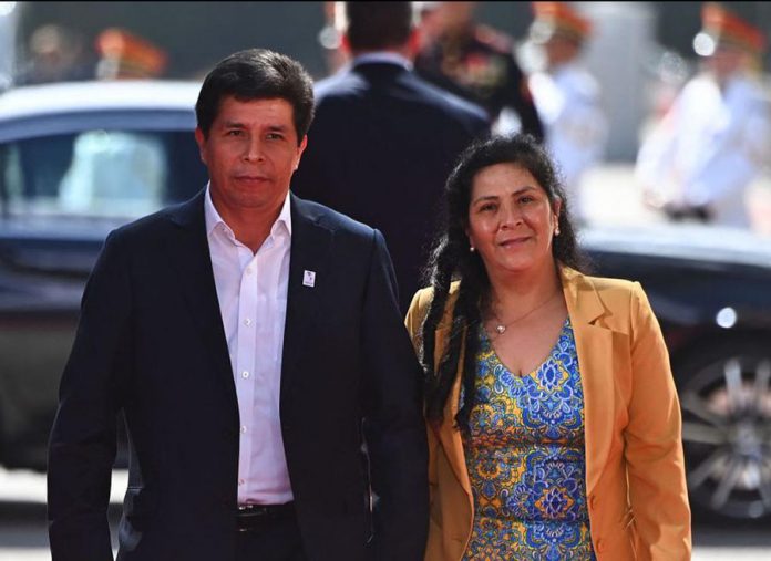 Pedro Castillo y su esposa Lilia Paredes