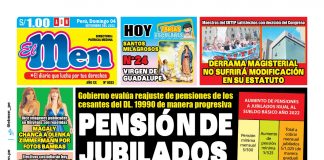 Portada impresa – Diario El Men (04/09/2022)