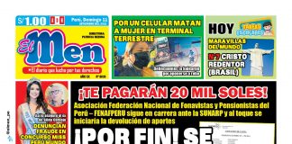 Portada impresa – Diario El Men (11-09-2022)