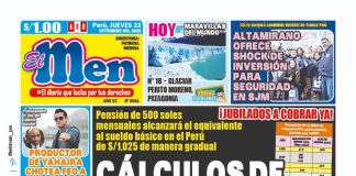Portada impresa – Diario El Men (22/09/2022)