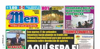 Portada impresa – Diario El Men (24/09/2022)