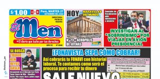 Portada impresa – Diario El Men (27/09/2022)