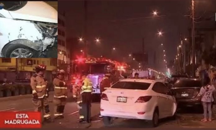 Hombre en presunto estado ebriedad choca contra auto en Surquillo
