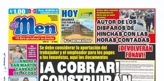 Portada impresa – Diario El Men (01/11/2022) Portada impresa – Diario El Men (01/11/2022)