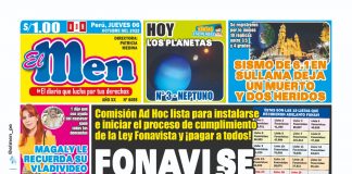 Portada impresa – Diario El Men (06/10/2022)