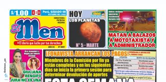 Portada impresa – Diario El Men (08/10/2022)
