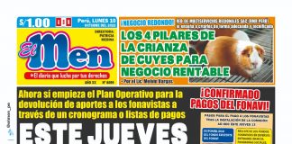 Portada impresa – Diario El Men (10/10/2022)
