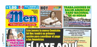 Portada impresa – Diario El Men (11/10/2022)