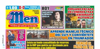 Portada impresa – Diario El Men (14/10/2022)
