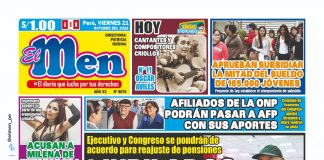 Portada impresa – Diario El Men (21/10/2022) Portada impresa – Diario El Men (21/10/2022)