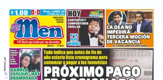 Portada impresa – Diario El Men (24/10/2022)