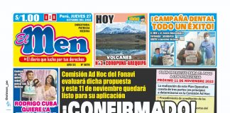 Portada impresa – Diario El Men (27/10/2022) Portada impresa – Diario El Men (27/10/2022)