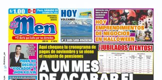 Portada impresa – Diario El Men (29/10/2022) Portada impresa – Diario El Men (29/10/2022)