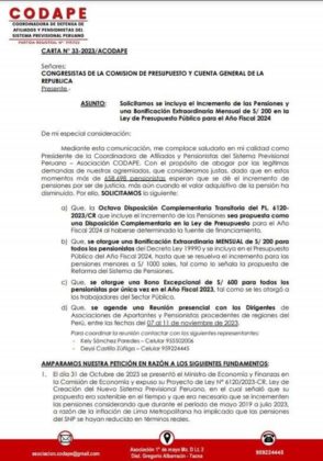 Codape carta 33-2023/ACODAPE 01/03