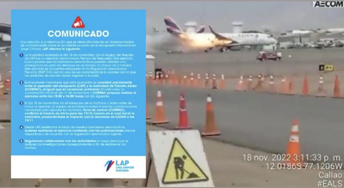 LAP y CORPAC se contradicen sobre incursión de bomberos a la pista