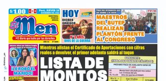 Portada impresa – Diario El Men (10-11-2022) Portada impresa – Diario El Men (10-11-2022)