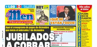 Portada impresa – Diario El Men (28112022)