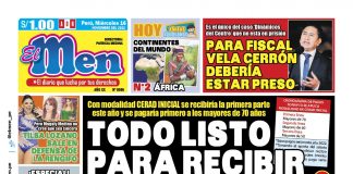 Portada impresa – Diario El men 16-11-2022