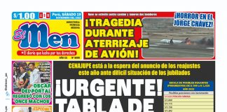 Portada impresa – Diario El men 19-11-2022