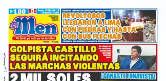 Portada impresa – Diario El Men (16/12/2022) Portada impresa- Diario El Men(16-12-2022)