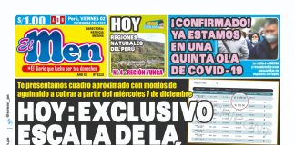 Portada impresa – Diario El Men 02-12-2022