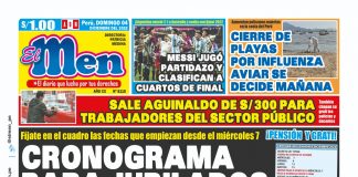 Portada impresa – Diario El Men (04122022)