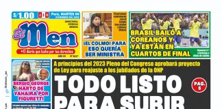 Portada impresa – Diario El Men 06-12-2022