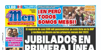 Portada impresa – Diario El Men 19-12-2022