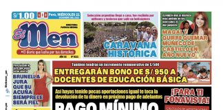 Portada impresa – Diario El Men 21-12-2022