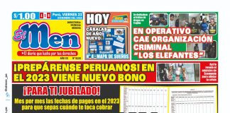Portada impresa – Diario El Men 23-12-2022
