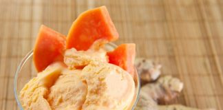 Helado de papaya Helado de papaya