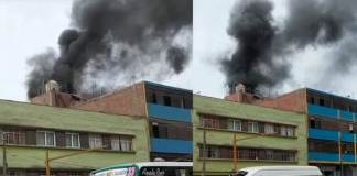 La Victoria fuerte incendio consumió galería en el jirón Parinacochas