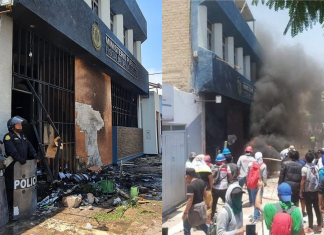 MANIFESTANTES QUEMAN SEDES JUDICIALES EN EL INTERIOR DEL PAÍS