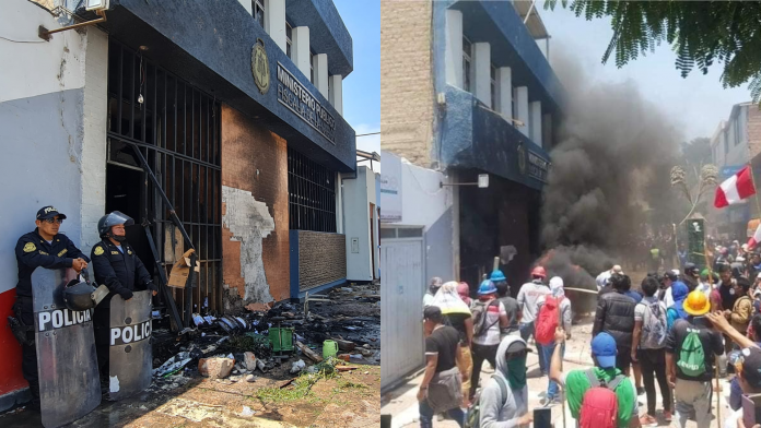 MANIFESTANTES QUEMAN SEDES JUDICIALES EN EL INTERIOR DEL PAÍS