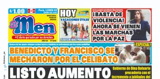 Portada impresa – Diario El Men 02-01-2023